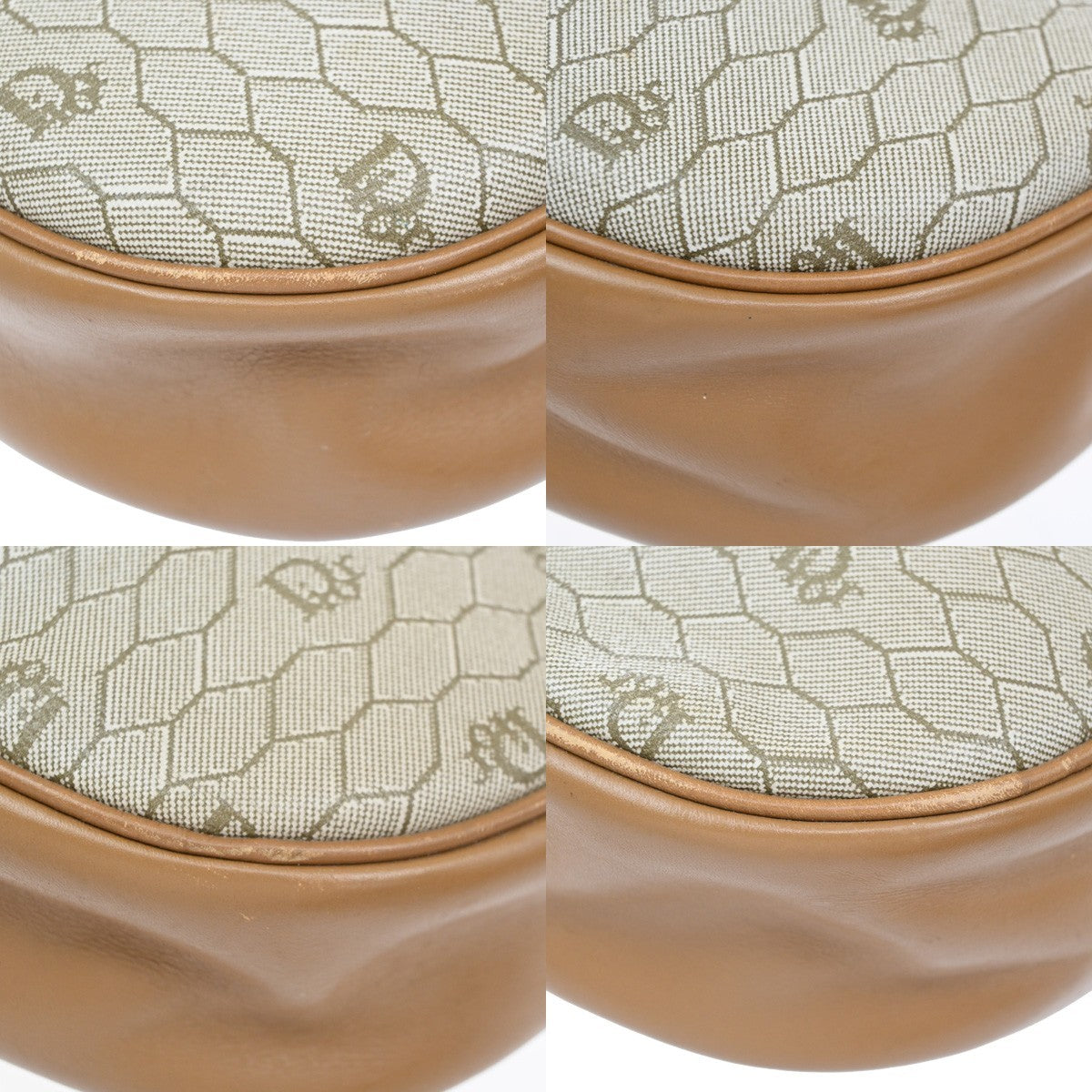 Christian Dior Vintage Honeycomb Canvas Beige Canvas Shoulder Bag Bag (Pre-Owned)