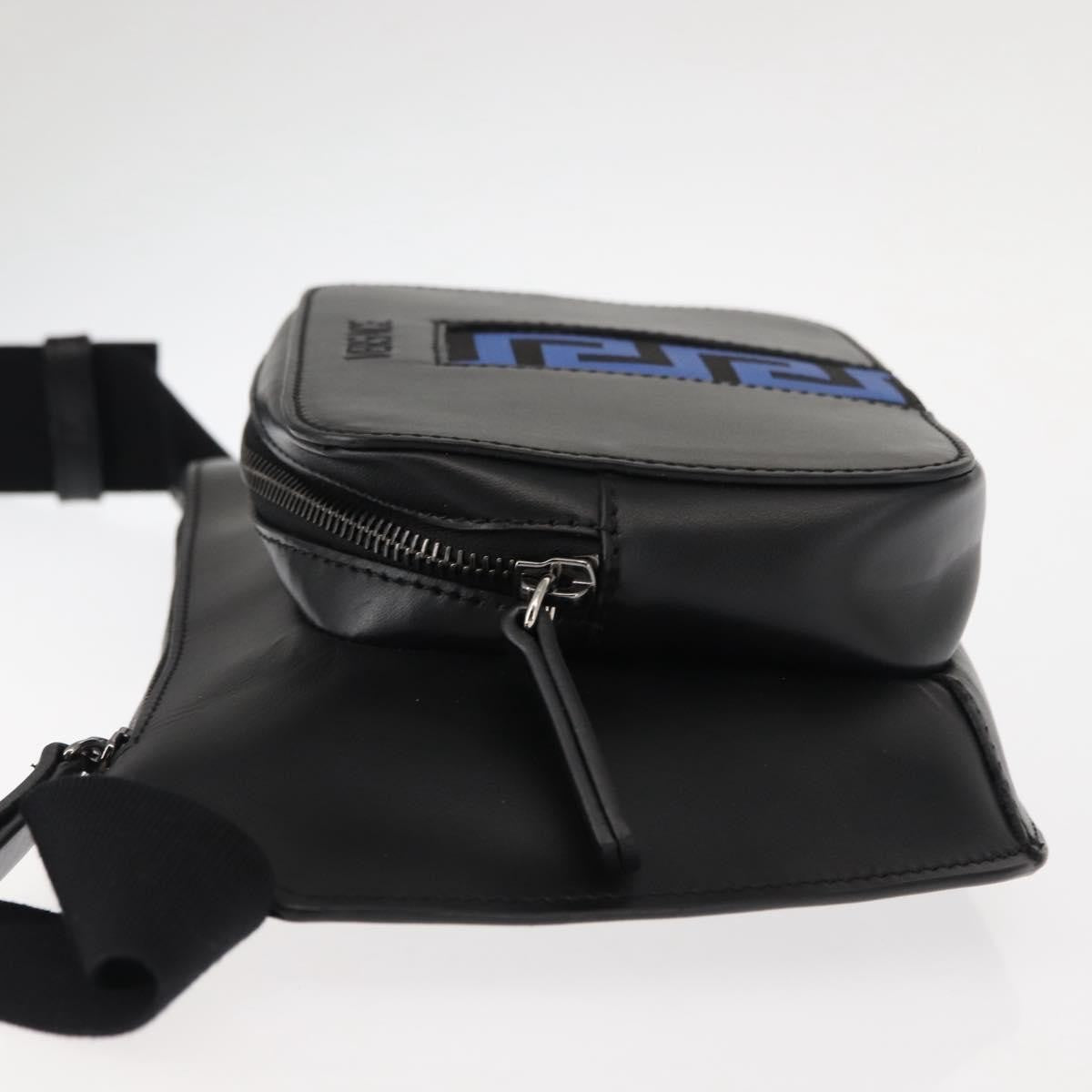 Versace Crossbody Studded Leather Black Leather Clutche & Pouche Bag (Pre-Owned)
