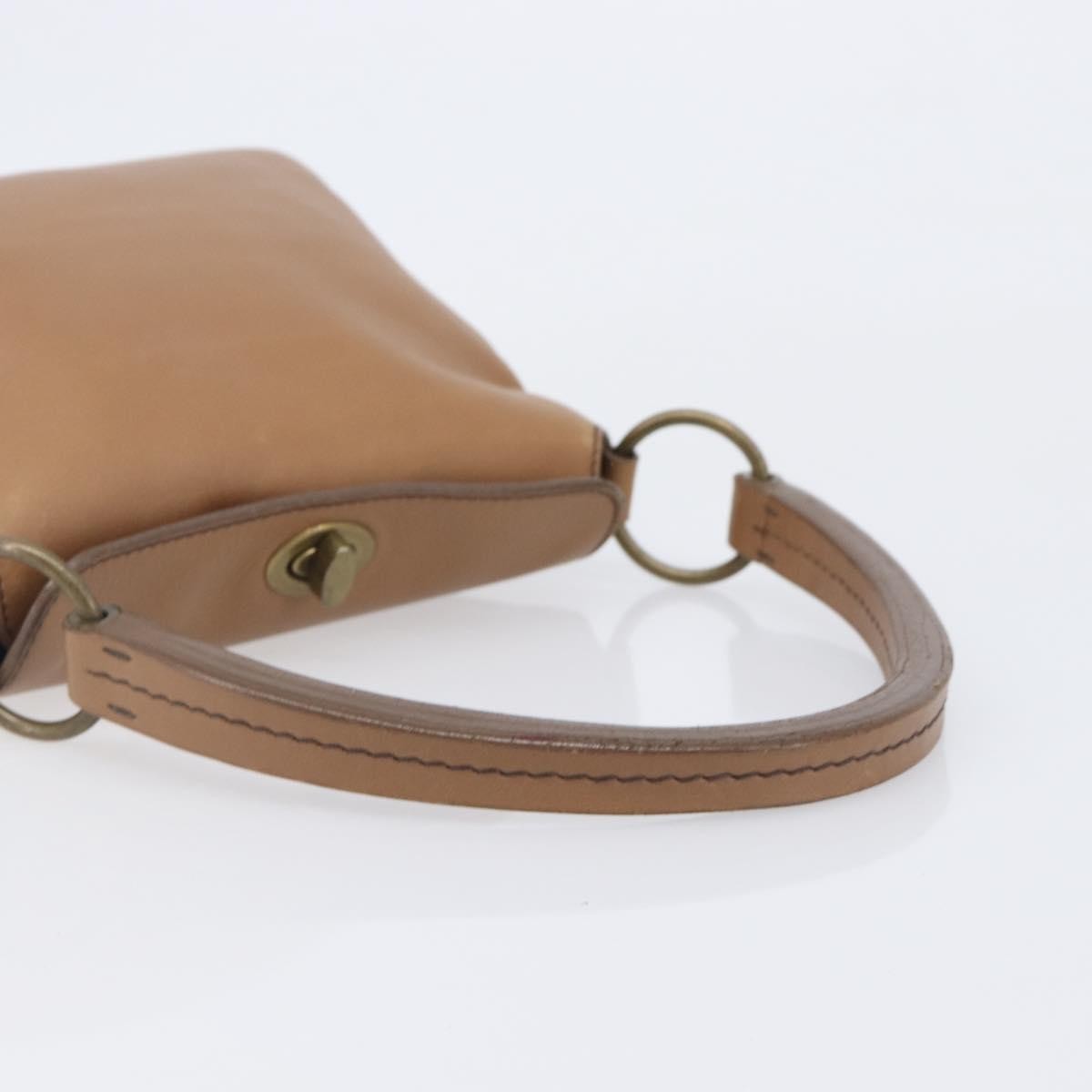 Miu Miu Beau Top Handle Leather Brown Leather Handbag (Pre-Owned)