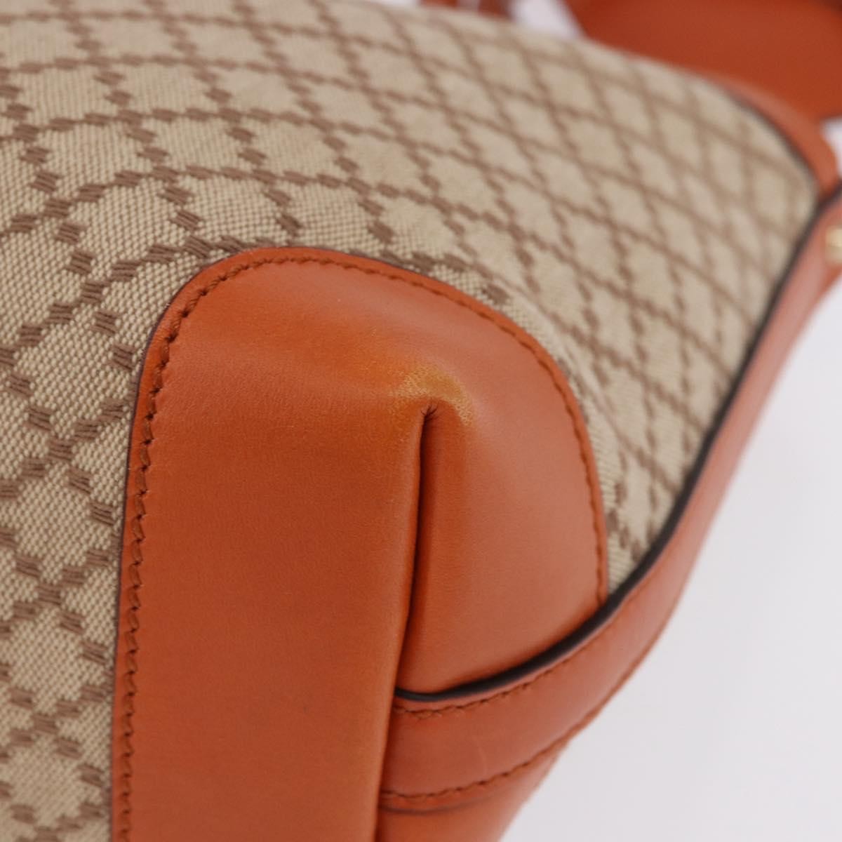 Gucci Craft Gg Canvas With Leather Beige Canvas Tote Bag Bag (Pre-Owned)