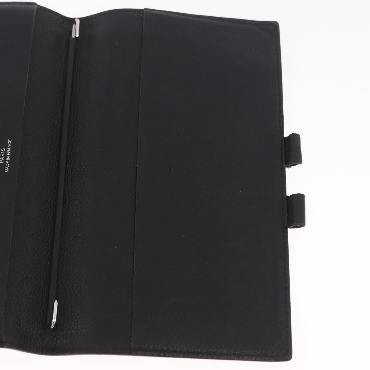 Hermes Vision Agenda Cover Leather Black Leather Briefcase Bag (Pre-Owned)