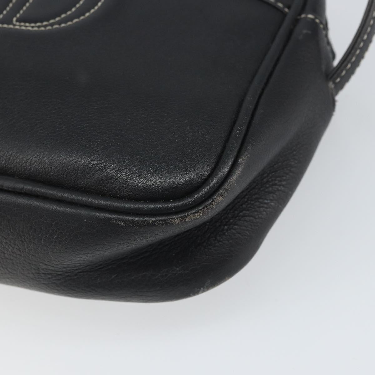 Christian Dior Cd Shoulder Bag Leather Navy Leather Shoulder Bag Bag (Pre-Owned)