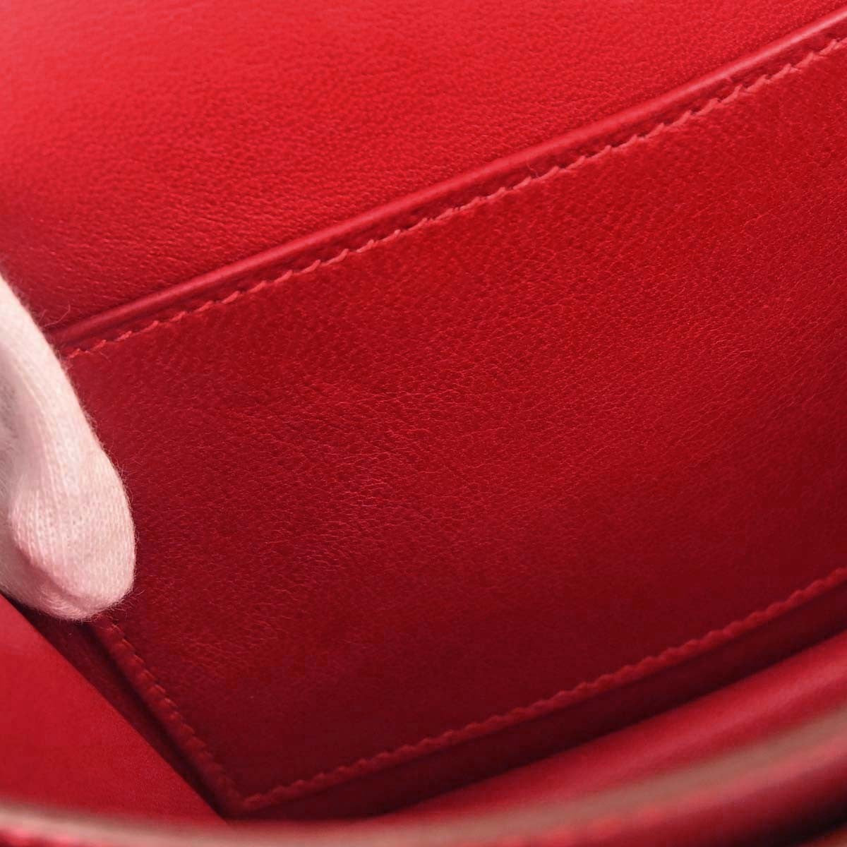 Hermes Constance Chamonix Red Leather Shoulder Bag Bag (Pre-Owned)