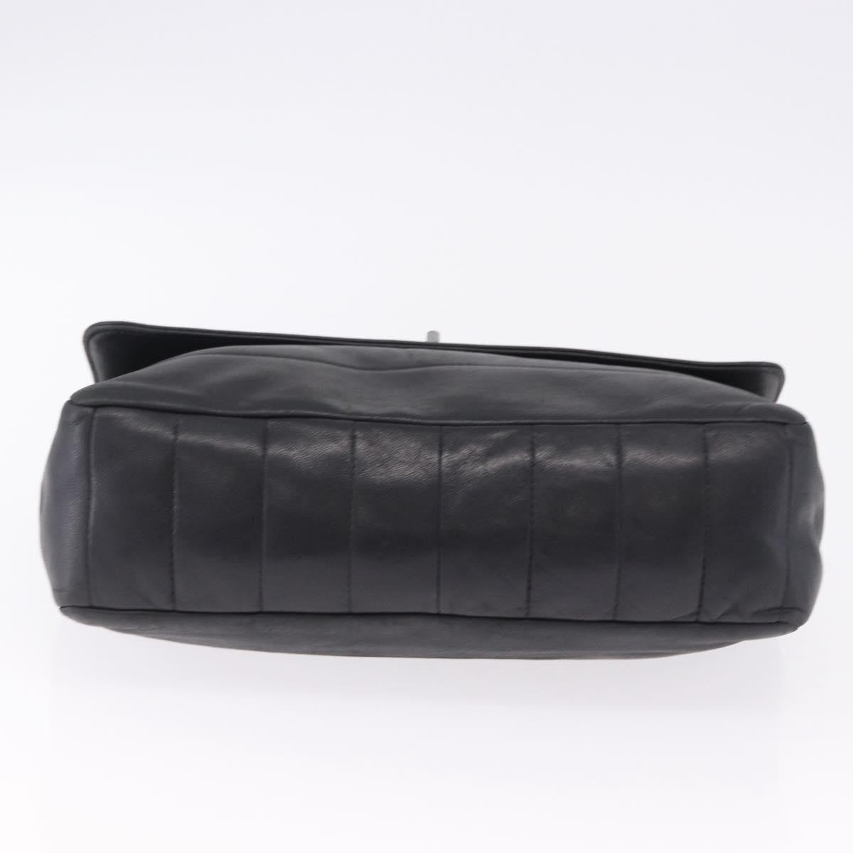 Chanel Vintage Reissue Flap Horizontal Quilt Lambskin Black Leather Shoulder Bag Bag (Pre-Owned)