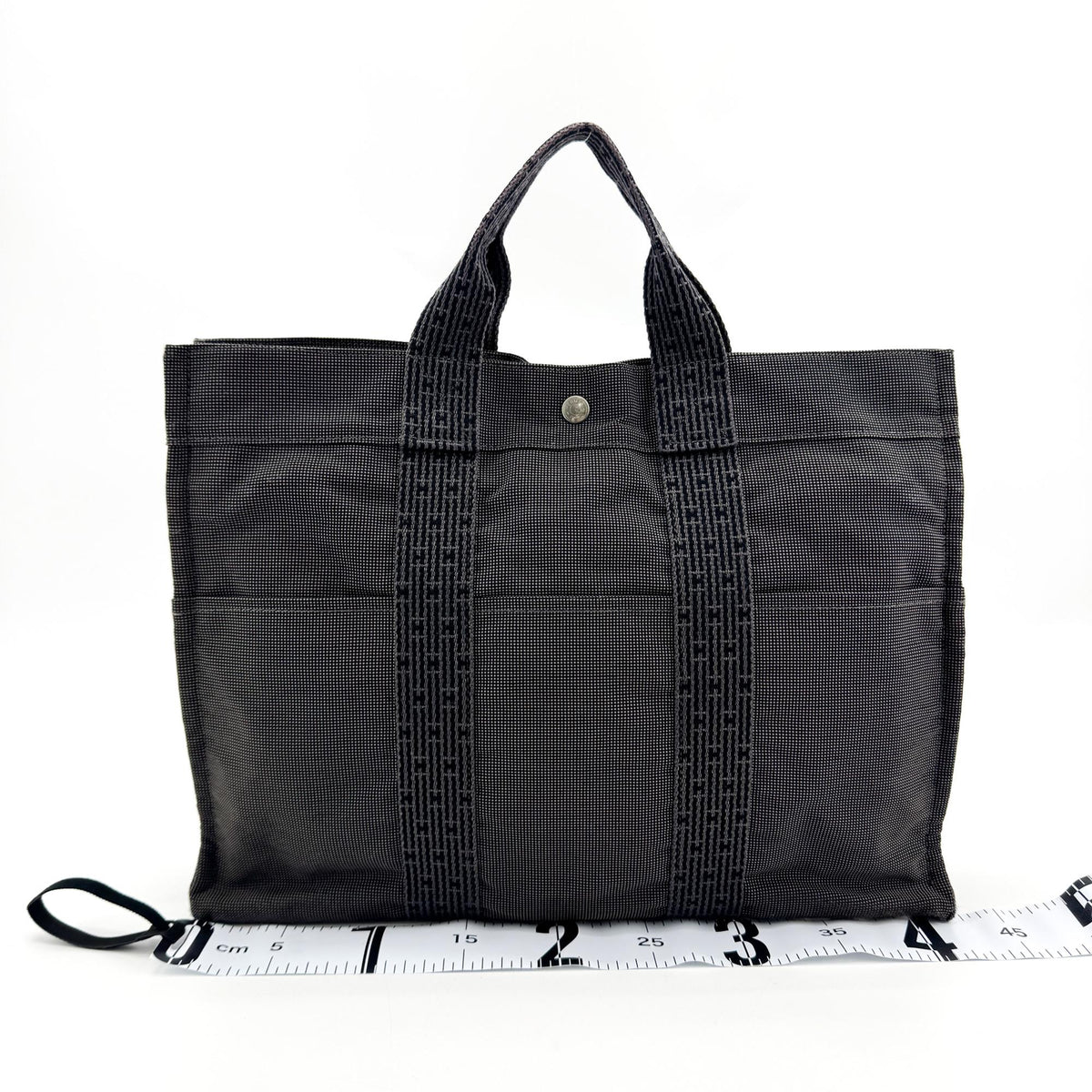 Hermes Fourre-Tout Herline Canvas Black Polyamide Tote Bag Bag (Pre-Owned)
