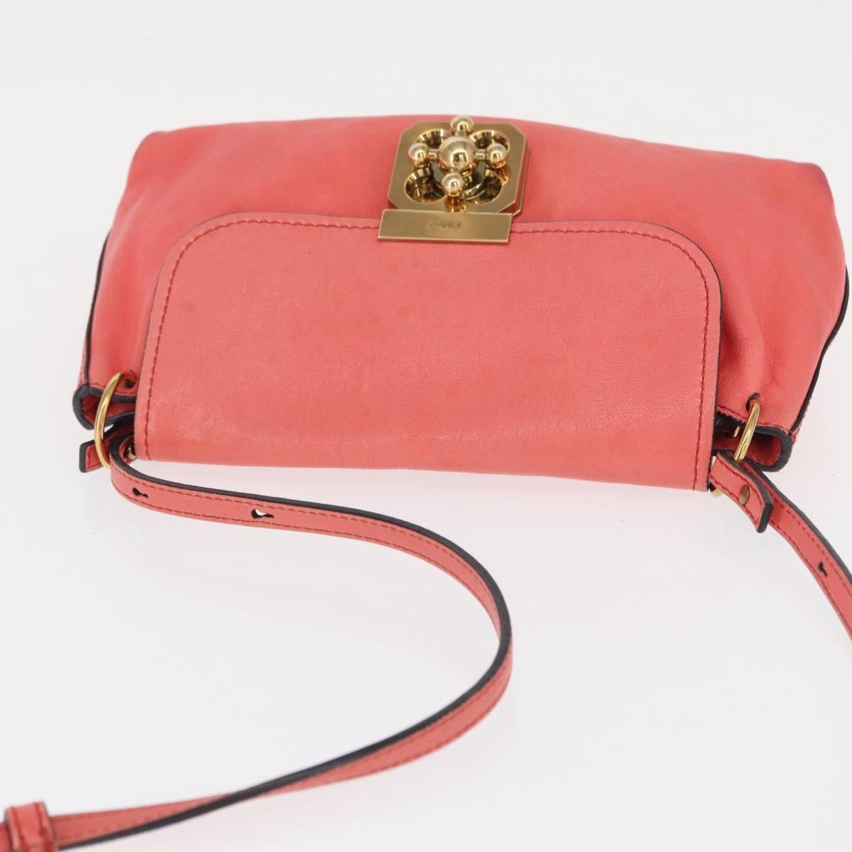 Chloe Elsie Leather Pink Leather Shoulder Bag Bag (Pre-Owned)