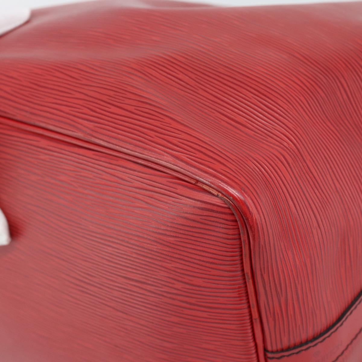 Louis Vuitton Petit Noe Monogram Canvas Red Leather Shoulder Bag Bag (Pre-Owned)