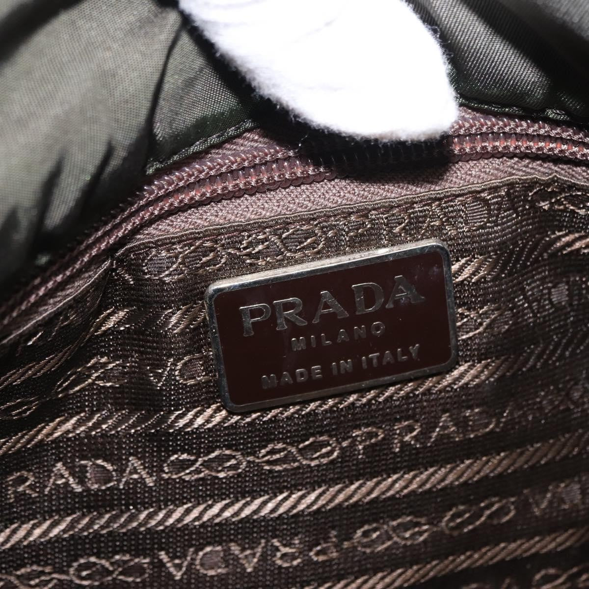 Prada Double Buckle Flap Messenger Tessuto Khaki Nylon Shoulder Bag Bag (Pre-Owned)