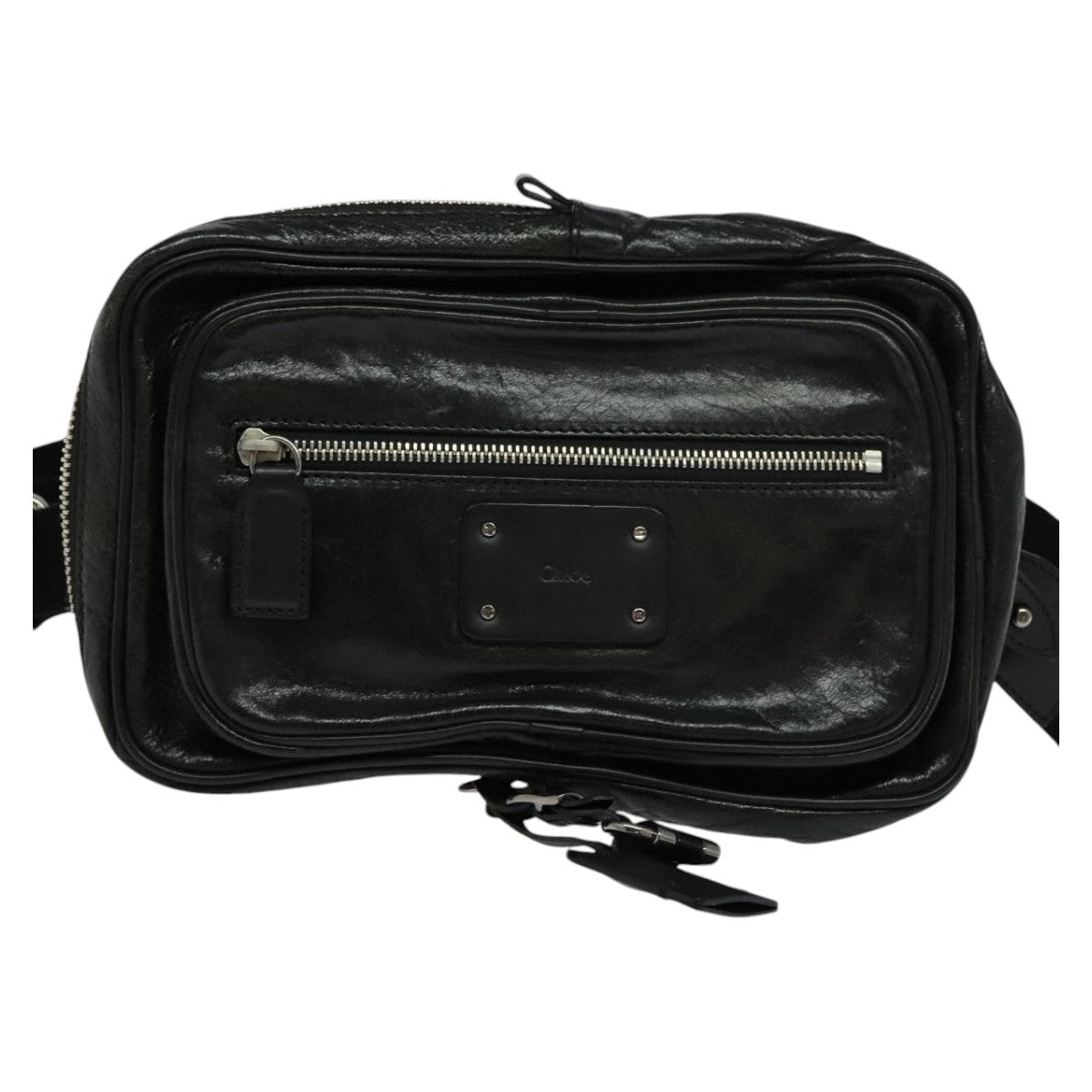 Chloe Paddington Body Leather Black Leather Shoulder Bag Bag (Pre-Owned)
