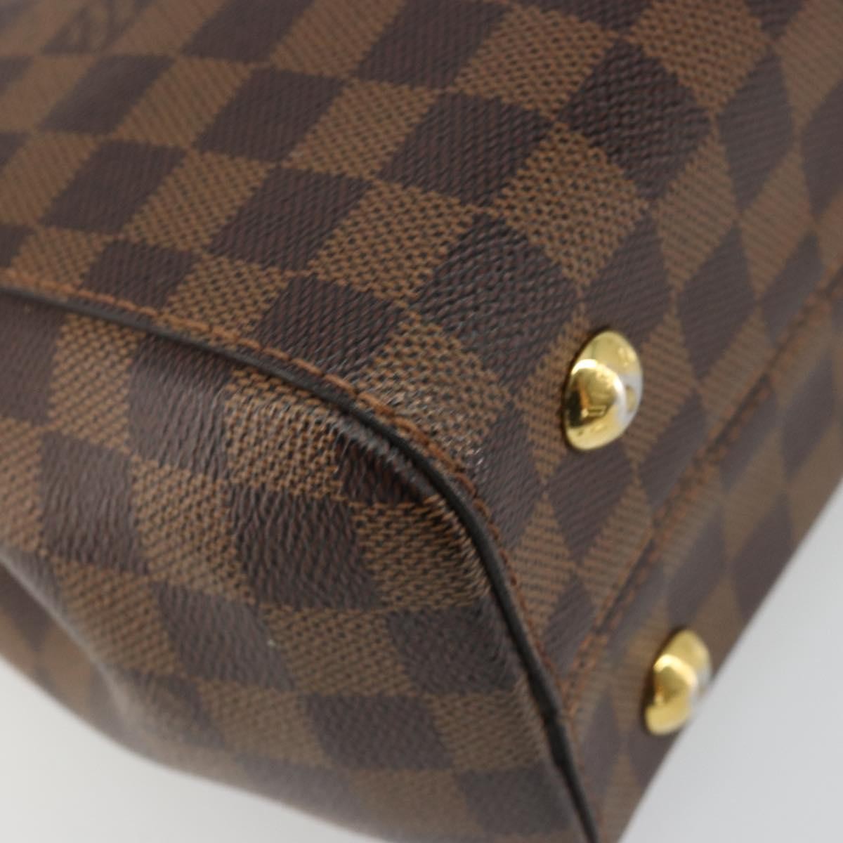 Louis Vuitton Bond Street Damier With Leather Brown Canvas Handbag (Pre-Owned)