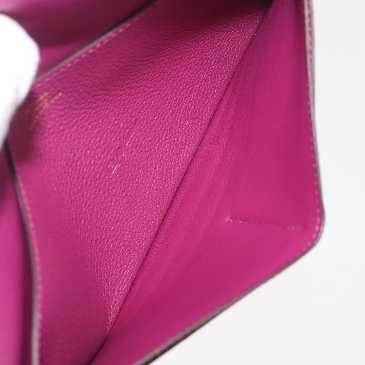 Hermes Dogon Duo Combined Leather Purple Leather Wallets Accessory (Pre-Owned)