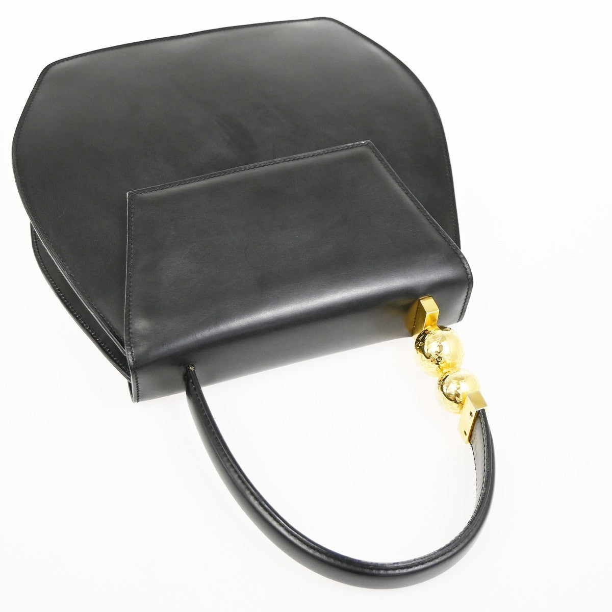 Celine Vintage Leather Black Leather Shoulder Bag Bag (Pre-Owned)