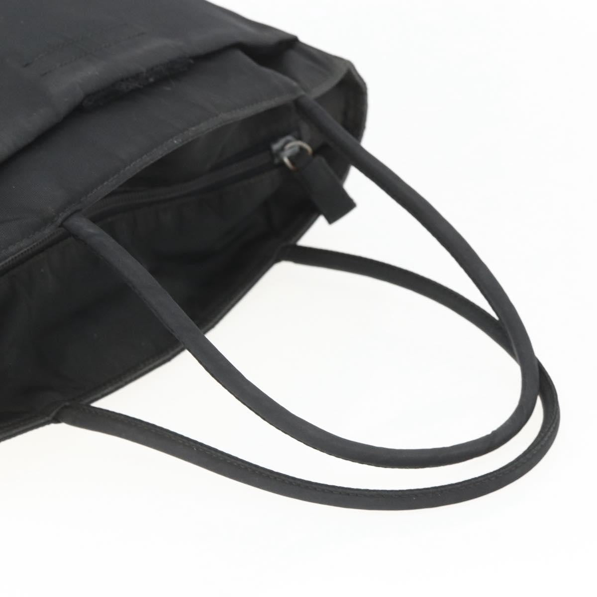 Prada Vintage Tote Tessuto Black Nylon Tote Bag Bag (Pre-Owned)