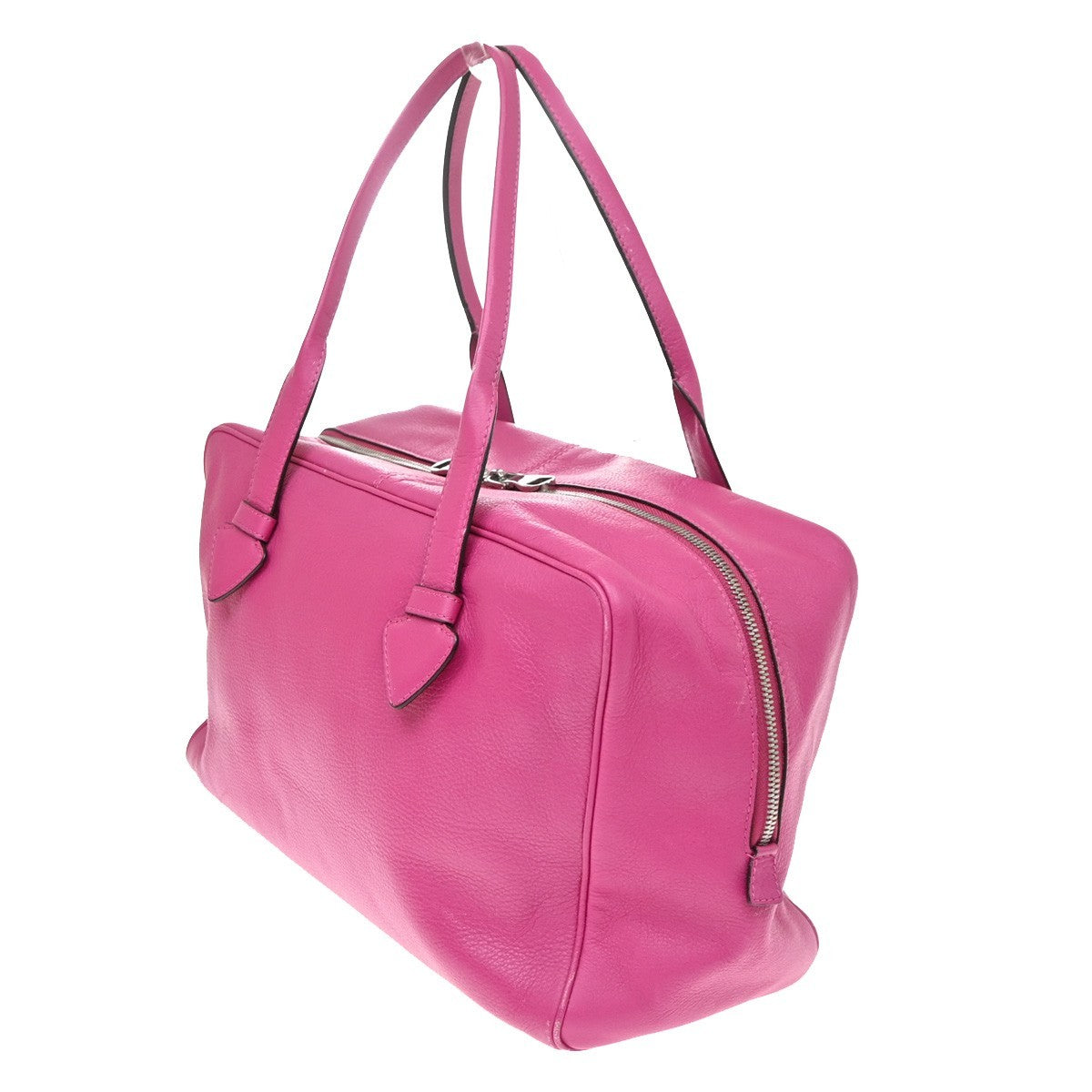 Loewe Heritage Boston Leather Pink Leather Handbag (Pre-Owned)