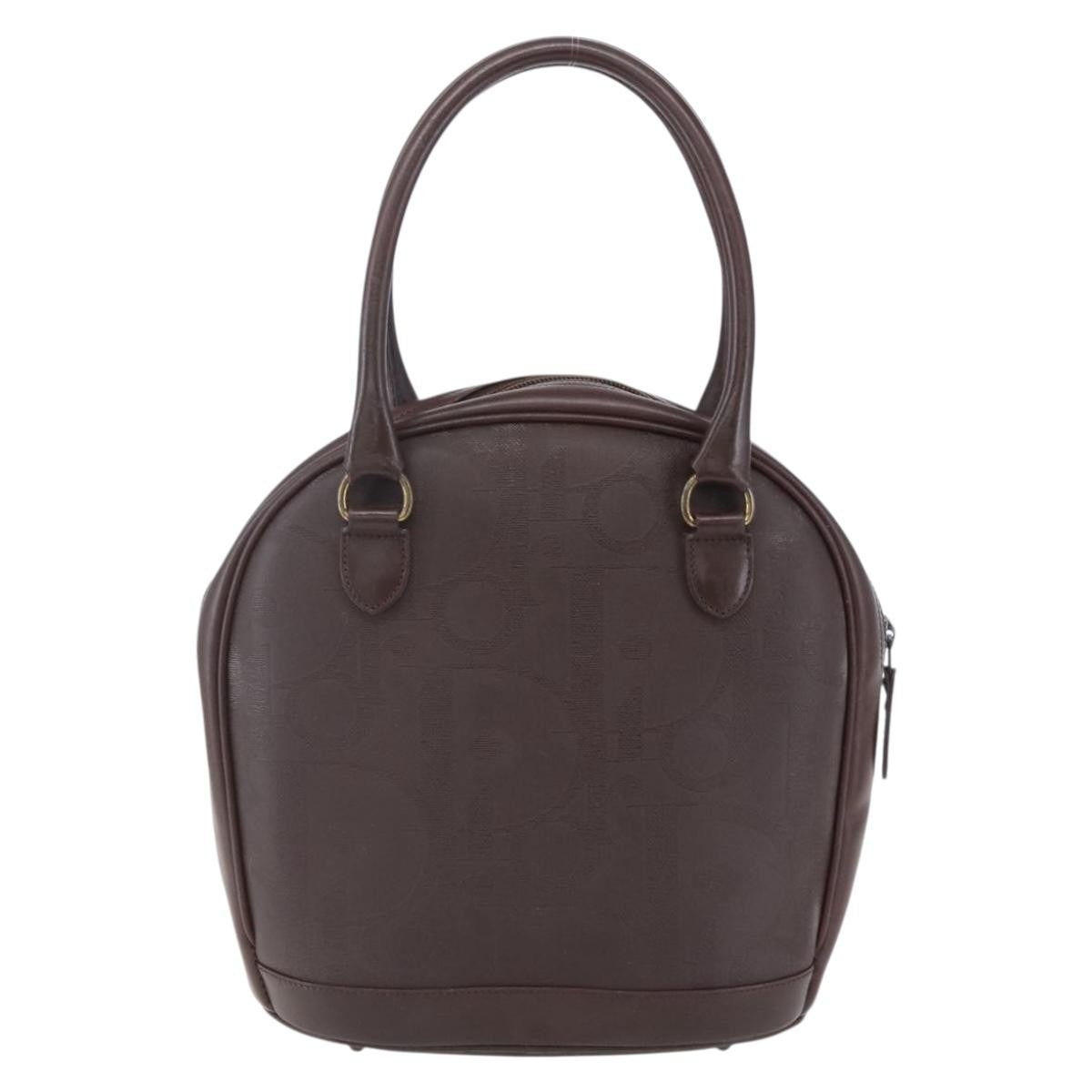 Christian Dior Vintage Trotter Diorissimo Canvas Brown Pvc Handbag (Pre-Owned)