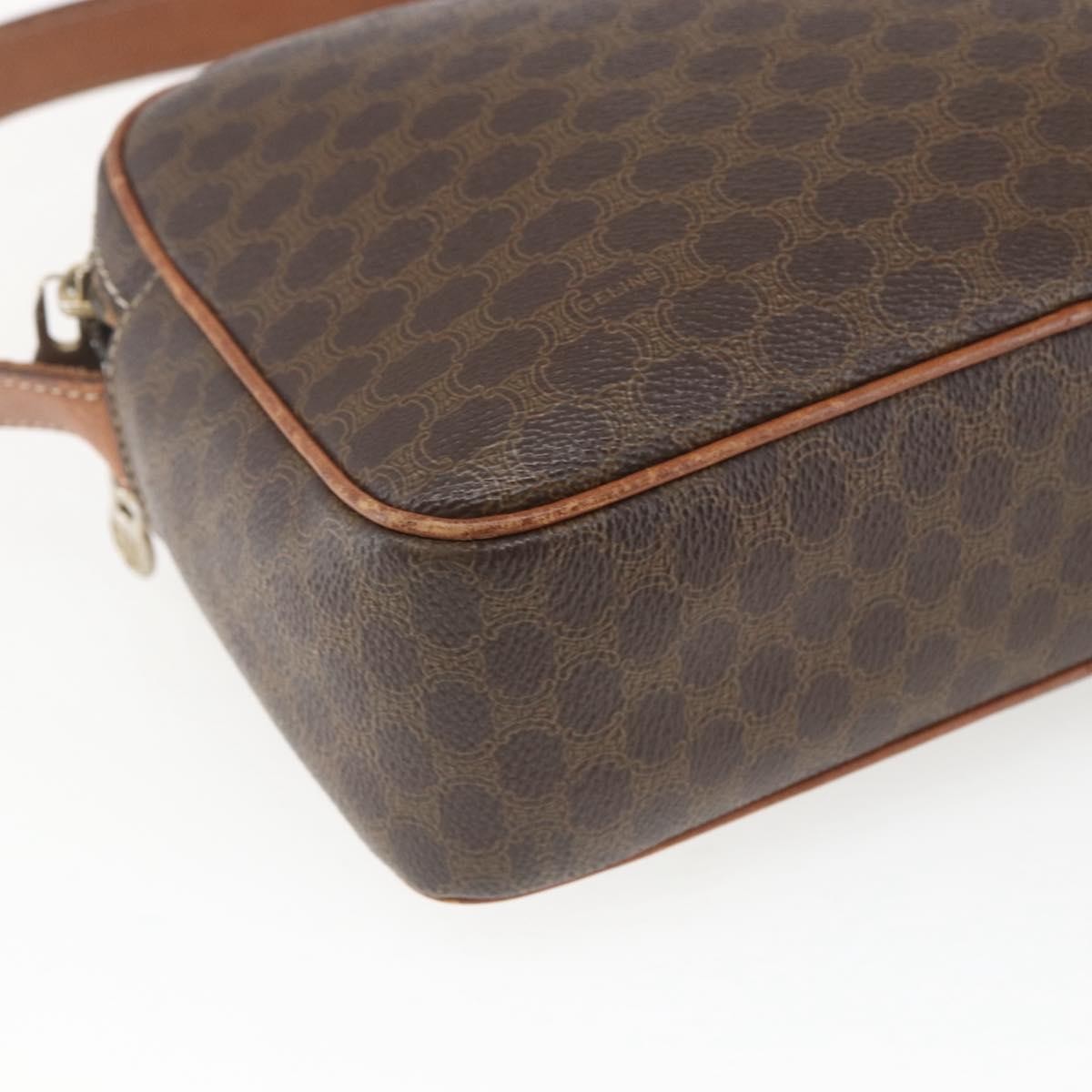 Celine Vintage Macadam Canvas Brown Canvas Shoulder Bag Bag (Pre-Owned)