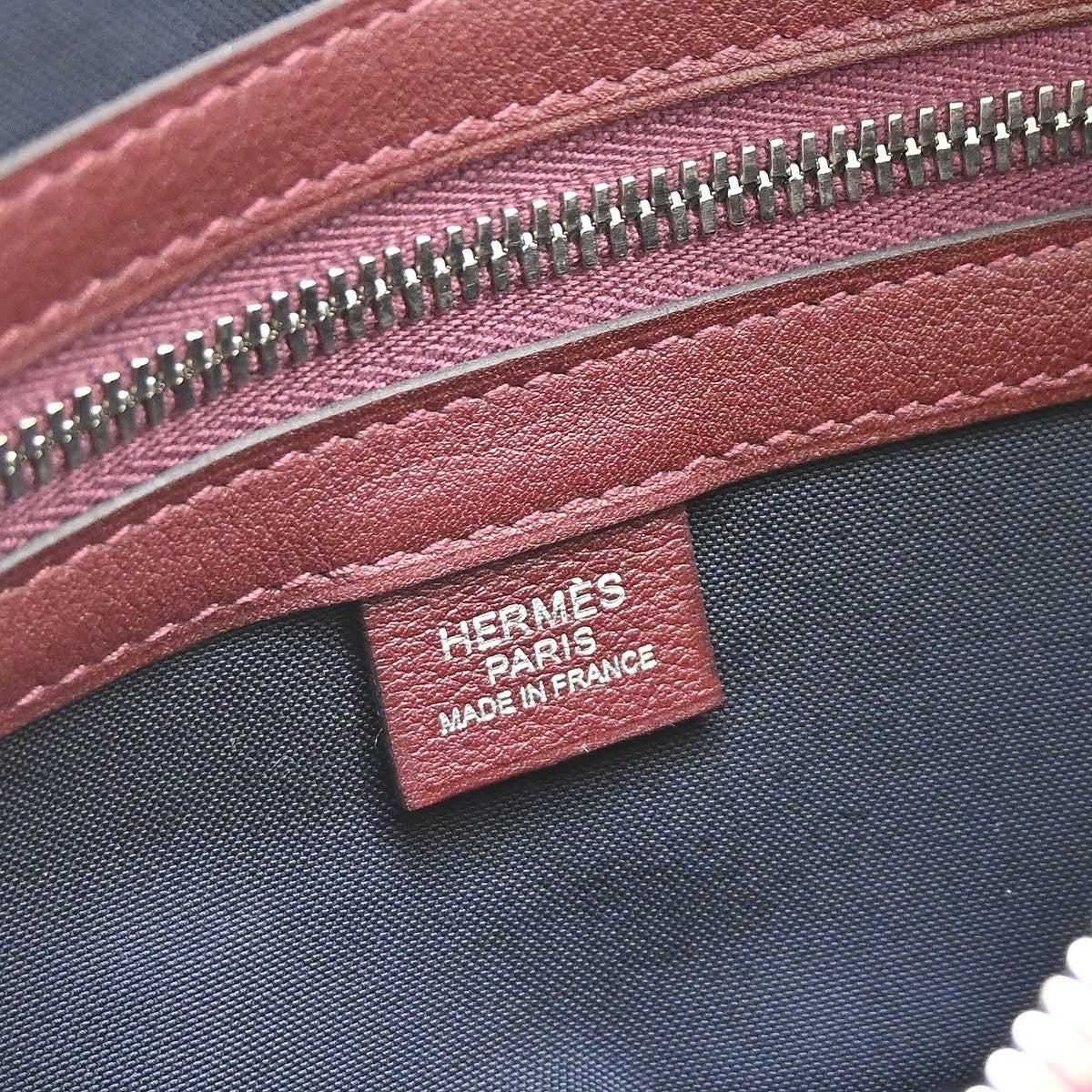 Hermes Cityslide Belt Evercolor Burgundy Leather Clutche & Pouche Bag (Pre-Owned)