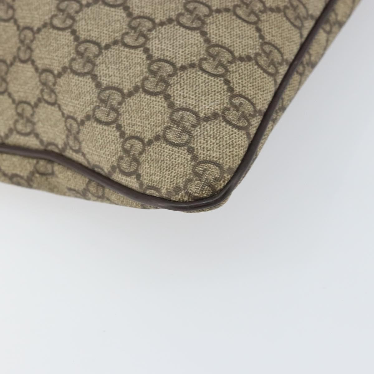 Gucci Zip Top Messenger Gg Coated Canvas Beige Pvc Shoulder Bag Bag (Pre-Owned)