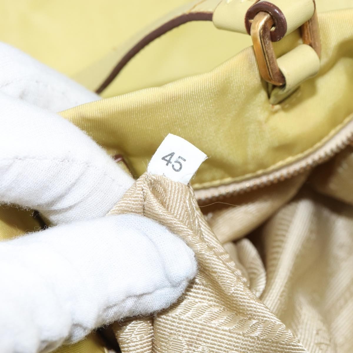 Prada Vintage Tote Nylon Yellow Nylon Tote Bag Bag (Pre-Owned)