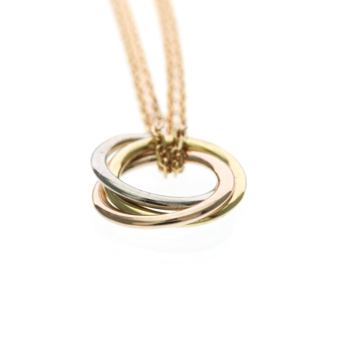 Cartier Trinity Choker 18K Tricolor Gold Gold Gold Necklace Jewelry (Pre-Owned)