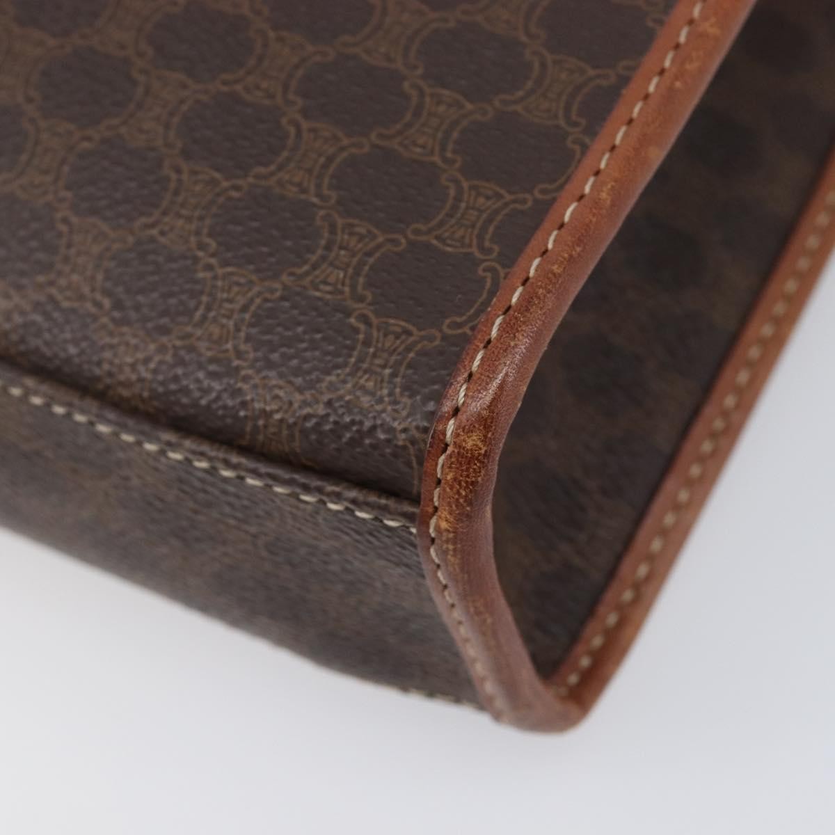 Celine Macadam Shoulder Canvas Brown Canvas Crossbody Bag Bag (Pre-Owned)
