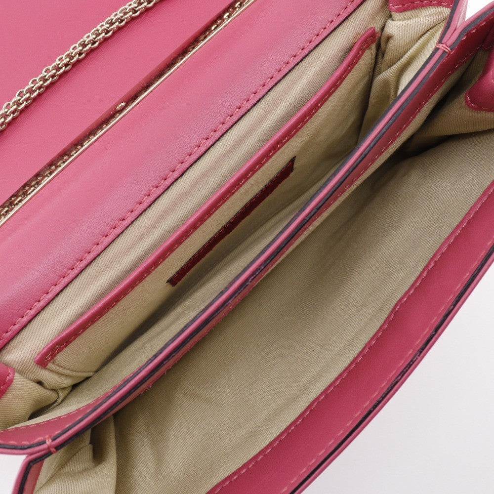 Valentino Garavani Va Va Voom Clutch Leather Pink Leather Shoulder Bag Bag (Pre-Owned)