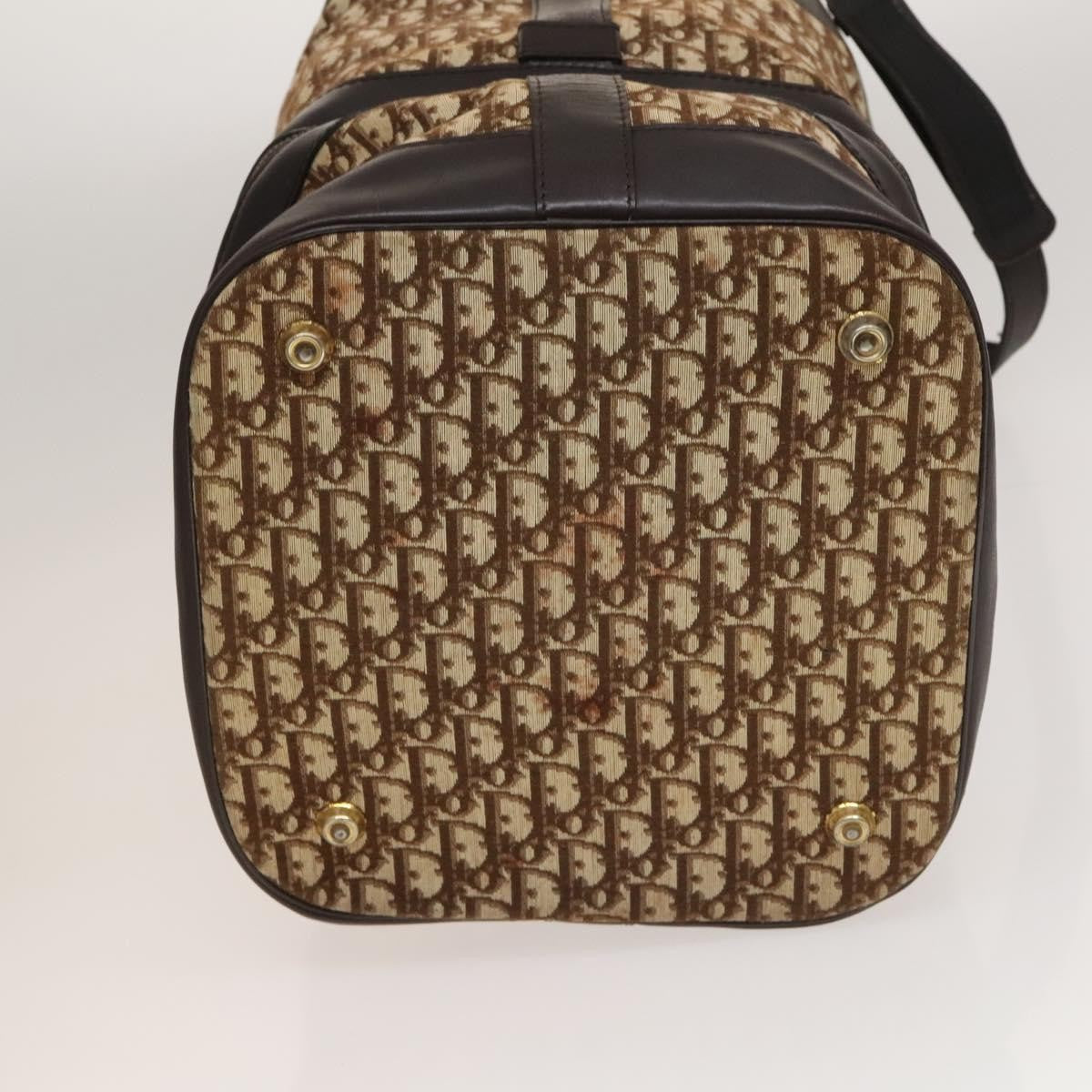 Christian Dior Vintage Trotter Street Chic Pocket Hobo Diorissimo Canvas Brown Canvas Shoulder Bag Bag (Pre-Owned)