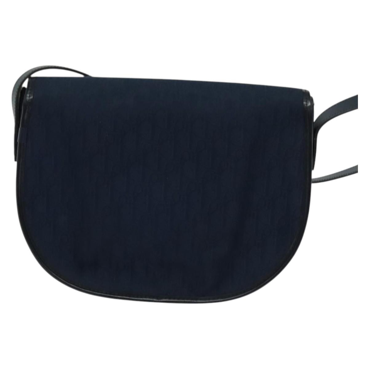 Christian Dior Vintage Trotter Canvas Navy Canvas Shoulder Bag Bag (Pre-Owned)