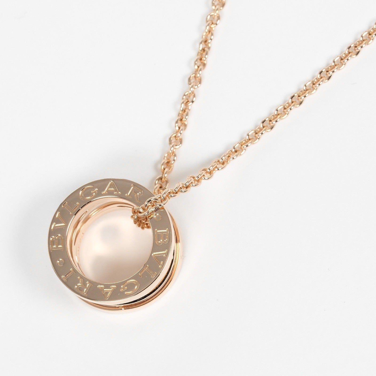 Bvlgari B.Zero1 Design Legend Zaha Hadid Pendant 18K Rose Gold With Ceramic Gold Rose_Gold Necklace Jewelry (Pre-Owned)