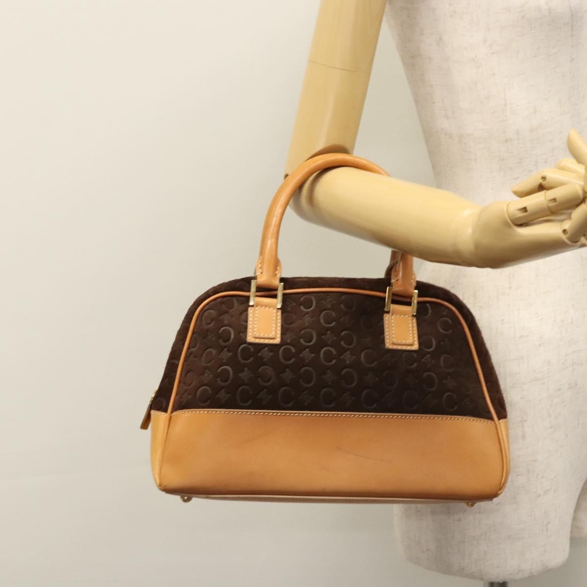 Celine C Macadam Canvas Brown Canvas Handbag (Pre-Owned)