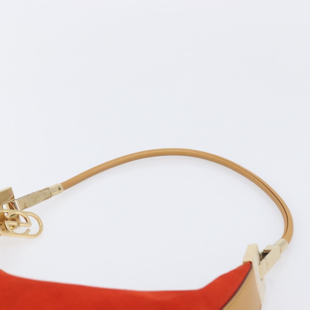 Gucci Vintage Zip Hobo Leather & Suede Red Suede Shoulder Bag Bag (Pre-Owned)