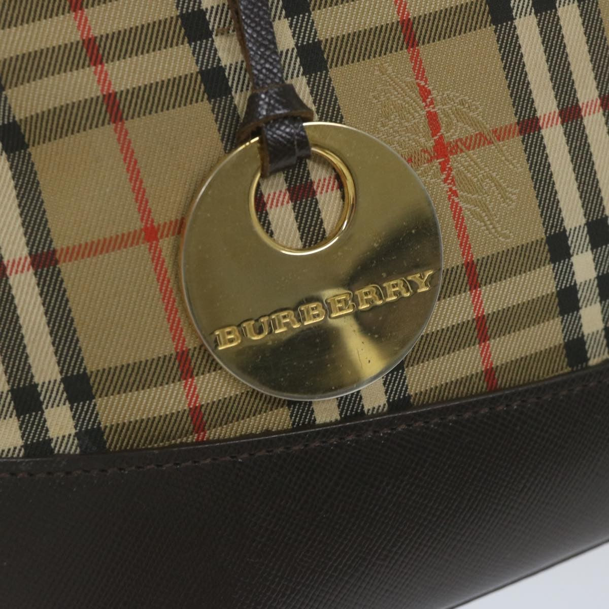 Burberry Nova Check Nova Check Canvas And Leather Beige Canvas Handbag (Pre-Owned)