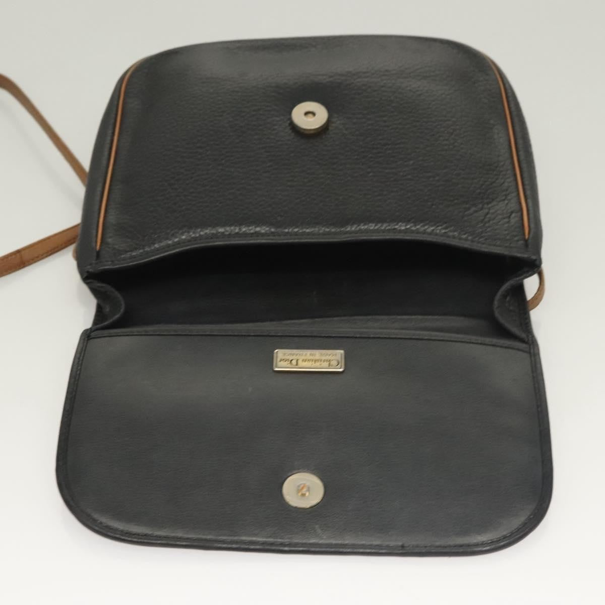 Christian Dior Vintage Trotter Leather Black Leather Clutche & Pouche Bag (Pre-Owned)