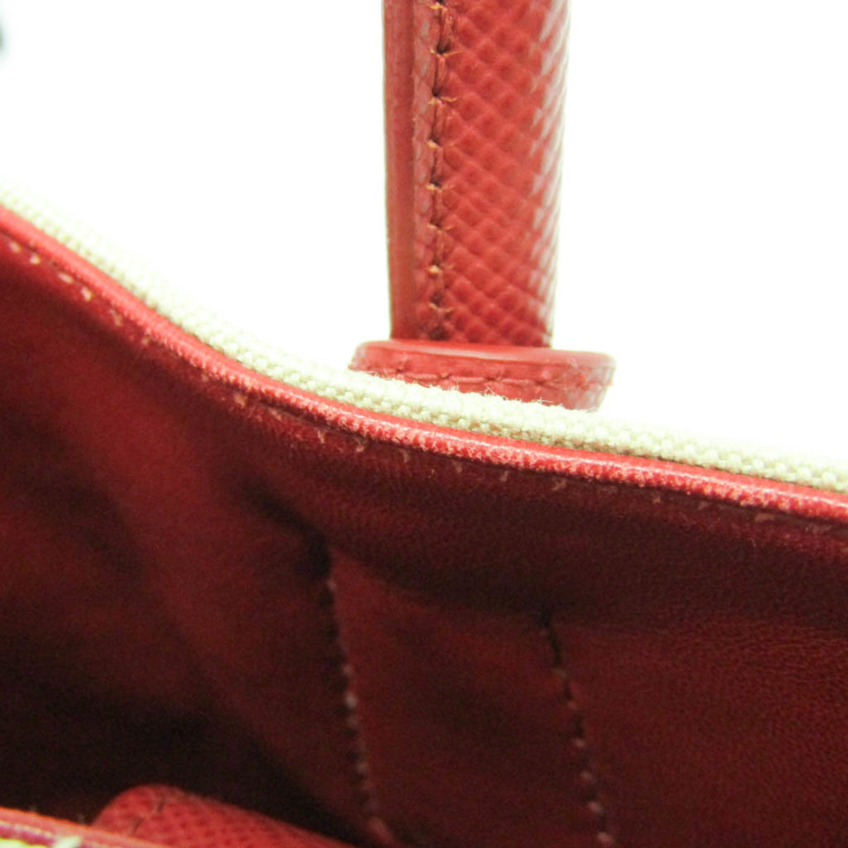 Prada Cuir Double Canvas And Saffiano Leather Beige Canvas Tote Bag Bag (Pre-Owned)