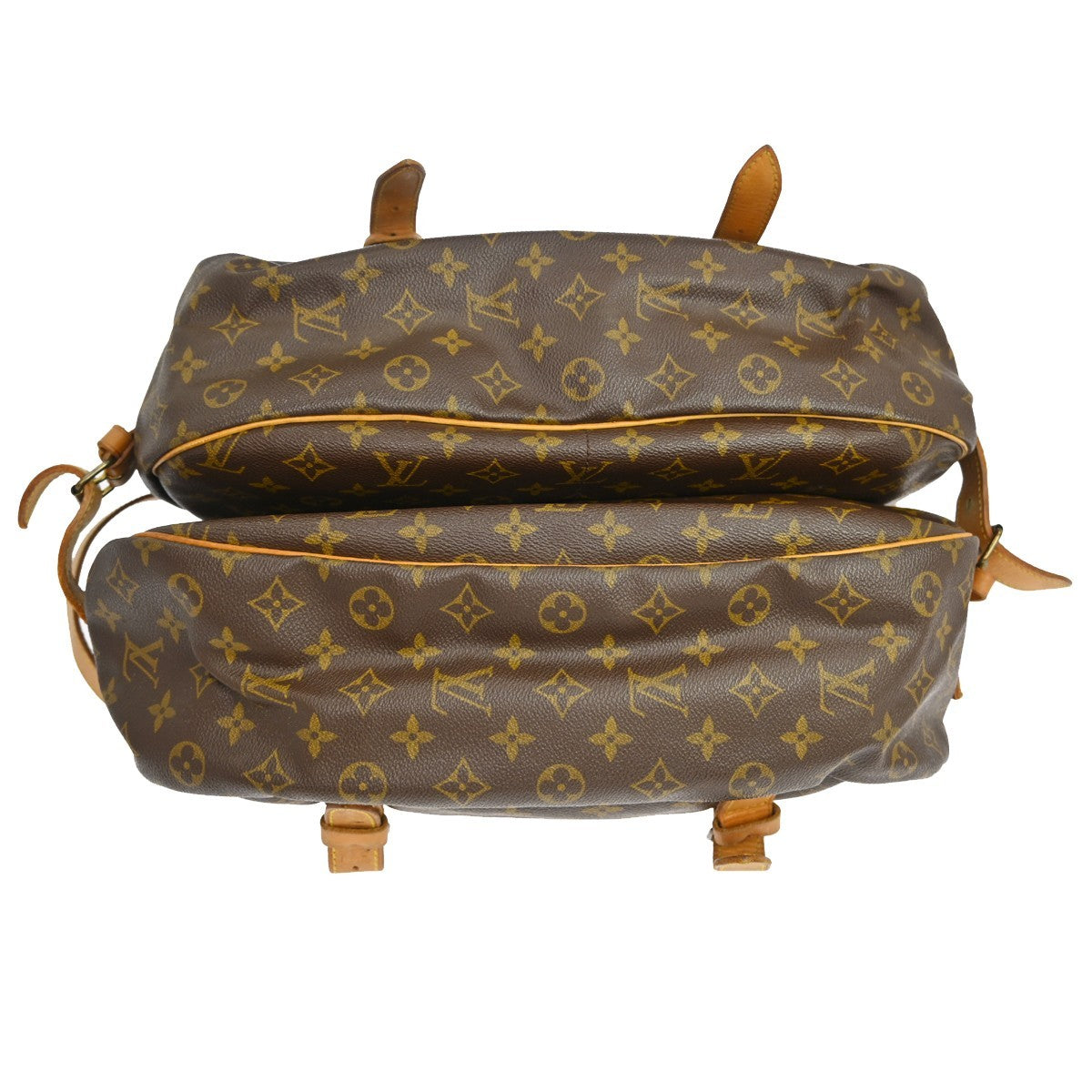 Louis Vuitton Saumur Monogram Canvas Brown Canvas Shoulder Bag Bag (Pre-Owned)