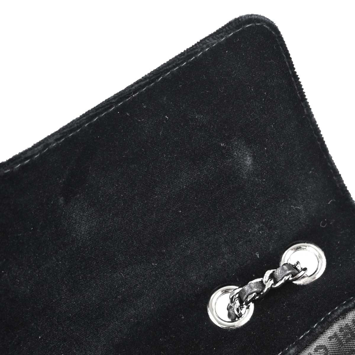 Chanel Giant Mademoiselle Lock Chain Velvet Black Velvet Shoulder Bag Bag (Pre-Owned)