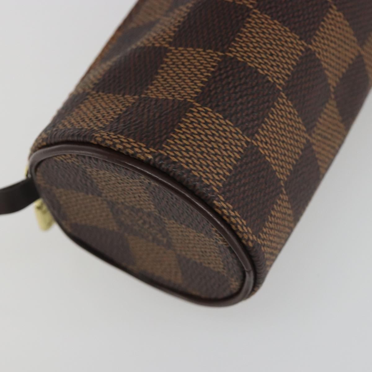 Louis Vuitton Papillon Pochette Damier Brown Canvas Clutche & Pouche Bag (Pre-Owned)
