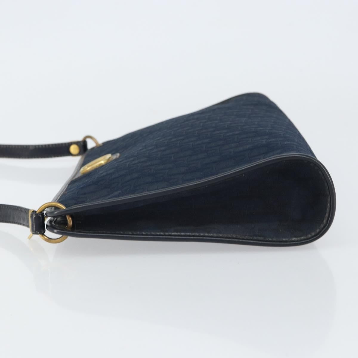 Christian Dior Vintage Cd Trotter Canvas Navy Canvas Shoulder Bag Bag (Pre-Owned)