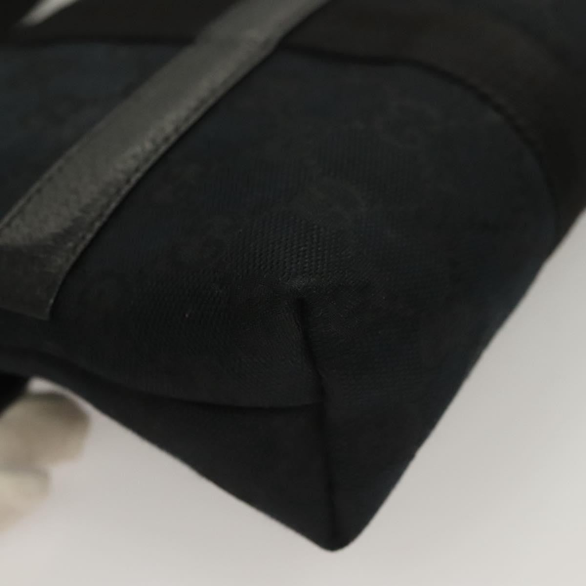Gucci Buckle Belt Gg Canvas And Leather Black Canvas Bag (Pre-Owned)
