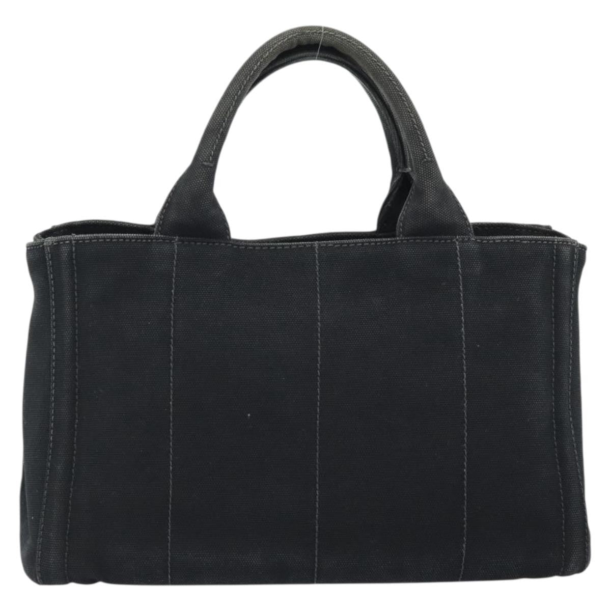 Prada Canapa Convertible Tote Rhinestone Embellished Canvas Black Canvas Handbag (Pre-Owned)