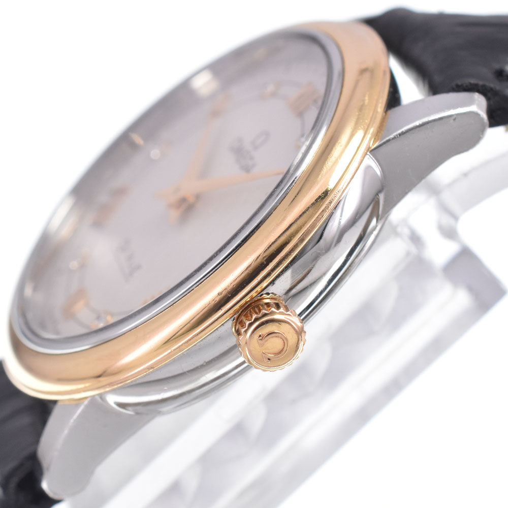 Omega De Ville Prestige Quartz Stainless Steel And Rose Gold With Diamond Markers Watch (Pre-Owned)