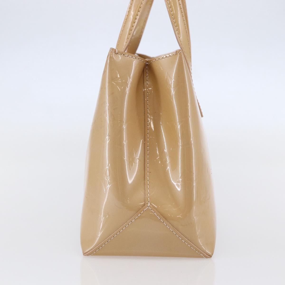 Louis Vuitton Wilshire Monogram Vernis Beige Patent_Leather Handbag (Pre-Owned)