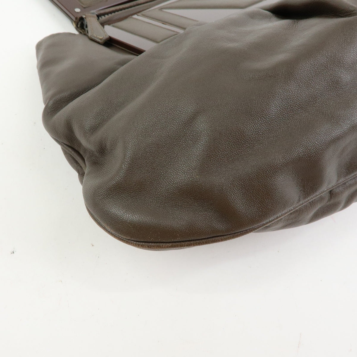 Fendi To You Snakeskin Brown Leather Handbag (Pre-Owned)