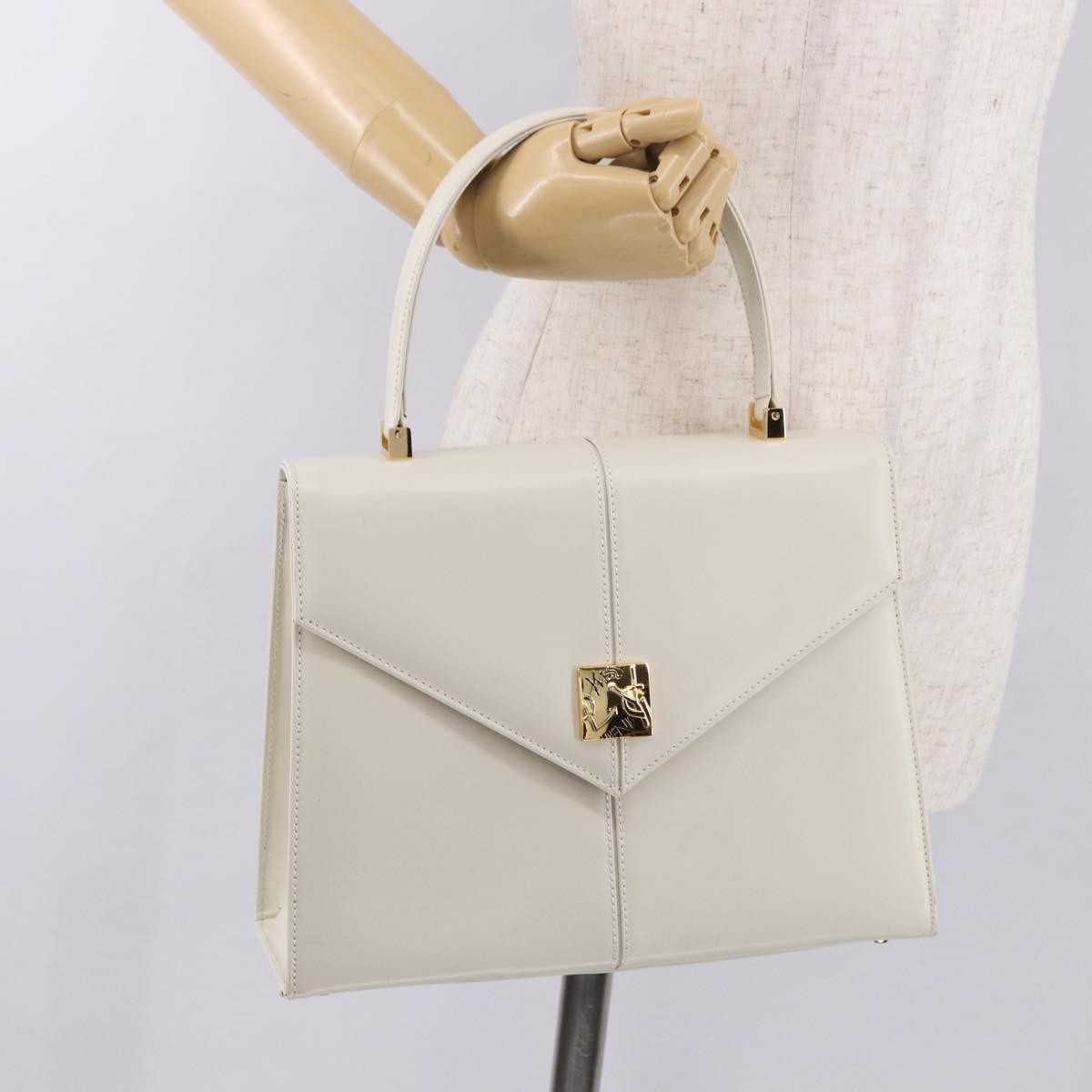 Saint Laurent Vintage Handbag Leather White Leather Handbag (Pre-Owned)