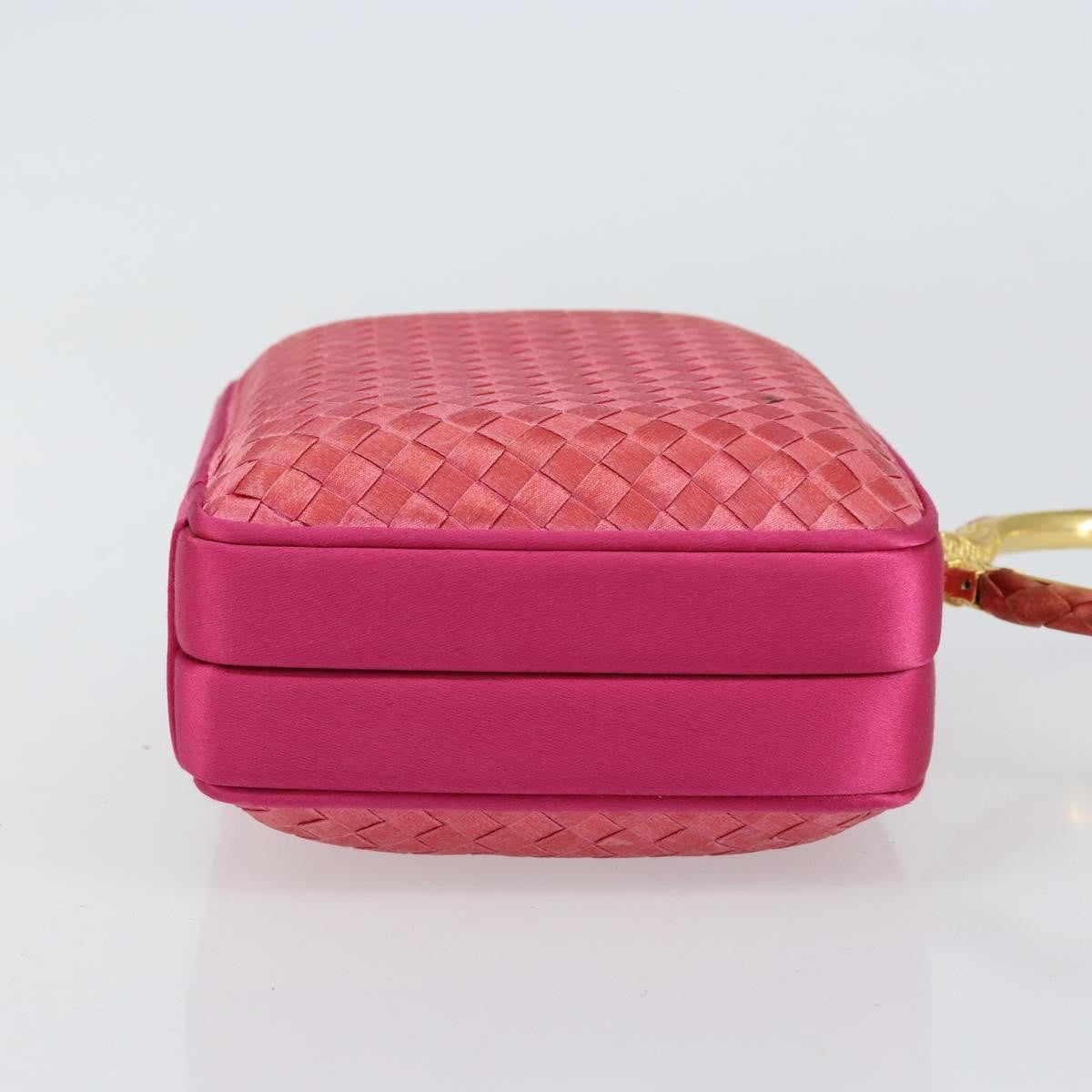 Bottega Veneta Intrecciato Clutch Satin Pink Satin Clutche & Pouche Bag (Pre-Owned)
