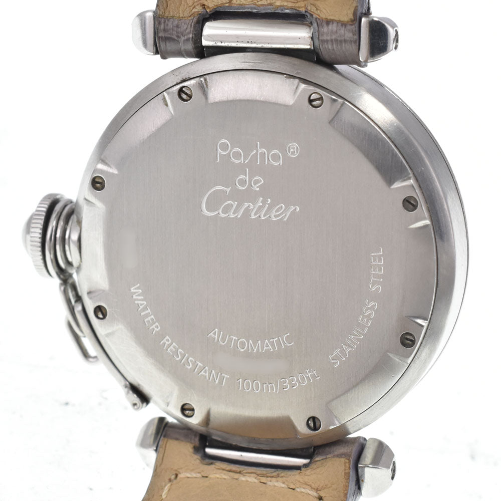 Cartier Pasha C Automatic Leather And Steel Watch (Pre-Owned)