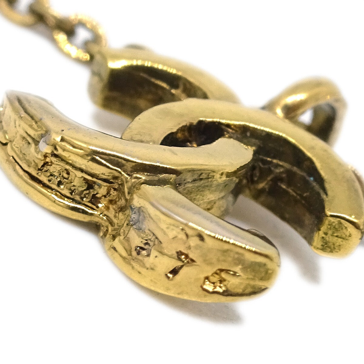 Chanel Cc Pendant Metal Gold Gold_Plated Necklace Jewelry (Pre-Owned)