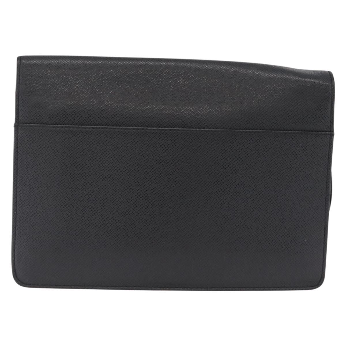 Louis Vuitton Selenga Pochette Taiga Leather Gray Leather Clutche & Pouche Bag (Pre-Owned)