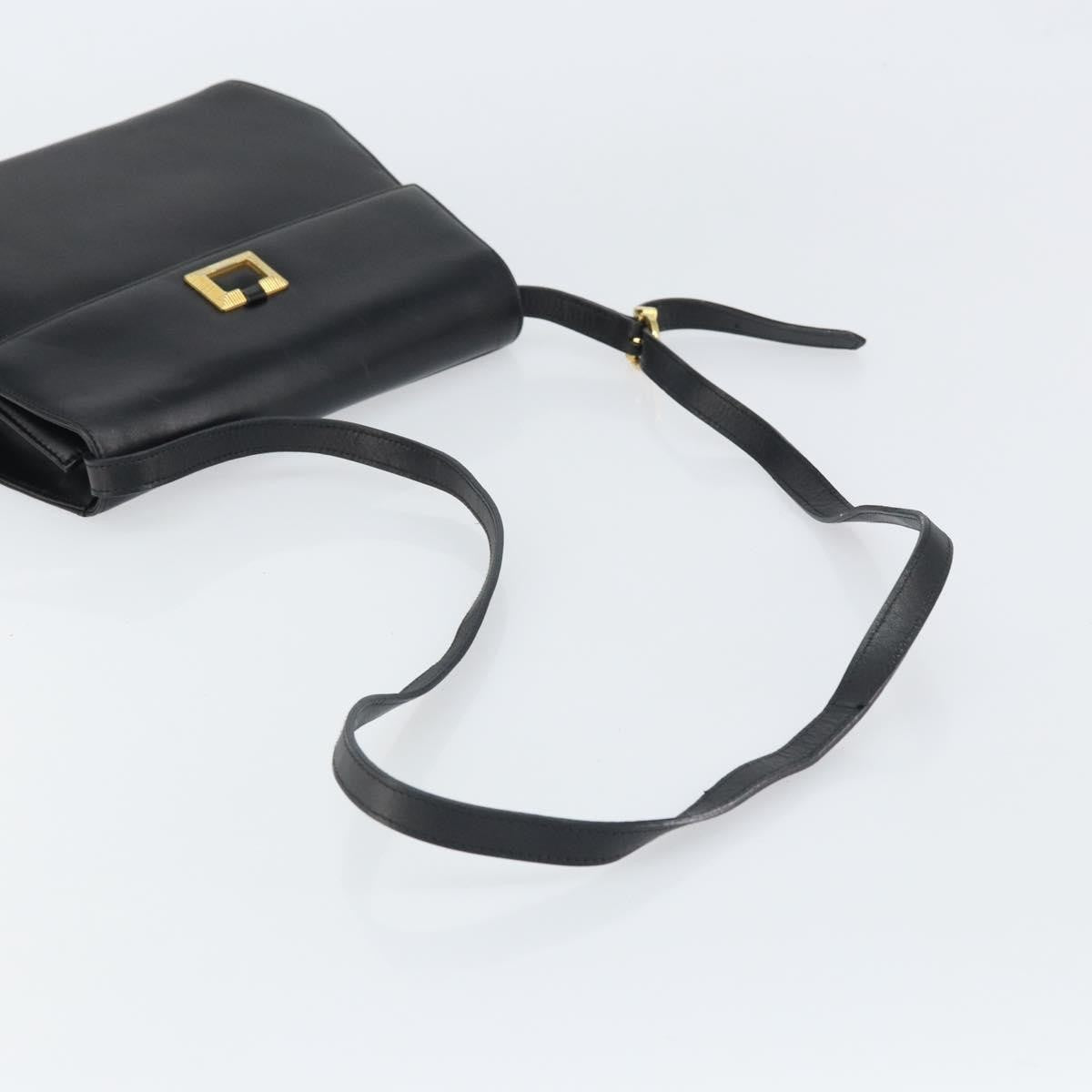 Salvatore Ferragamo Vintage Leather Black Leather Shoulder Bag Bag (Pre-Owned)