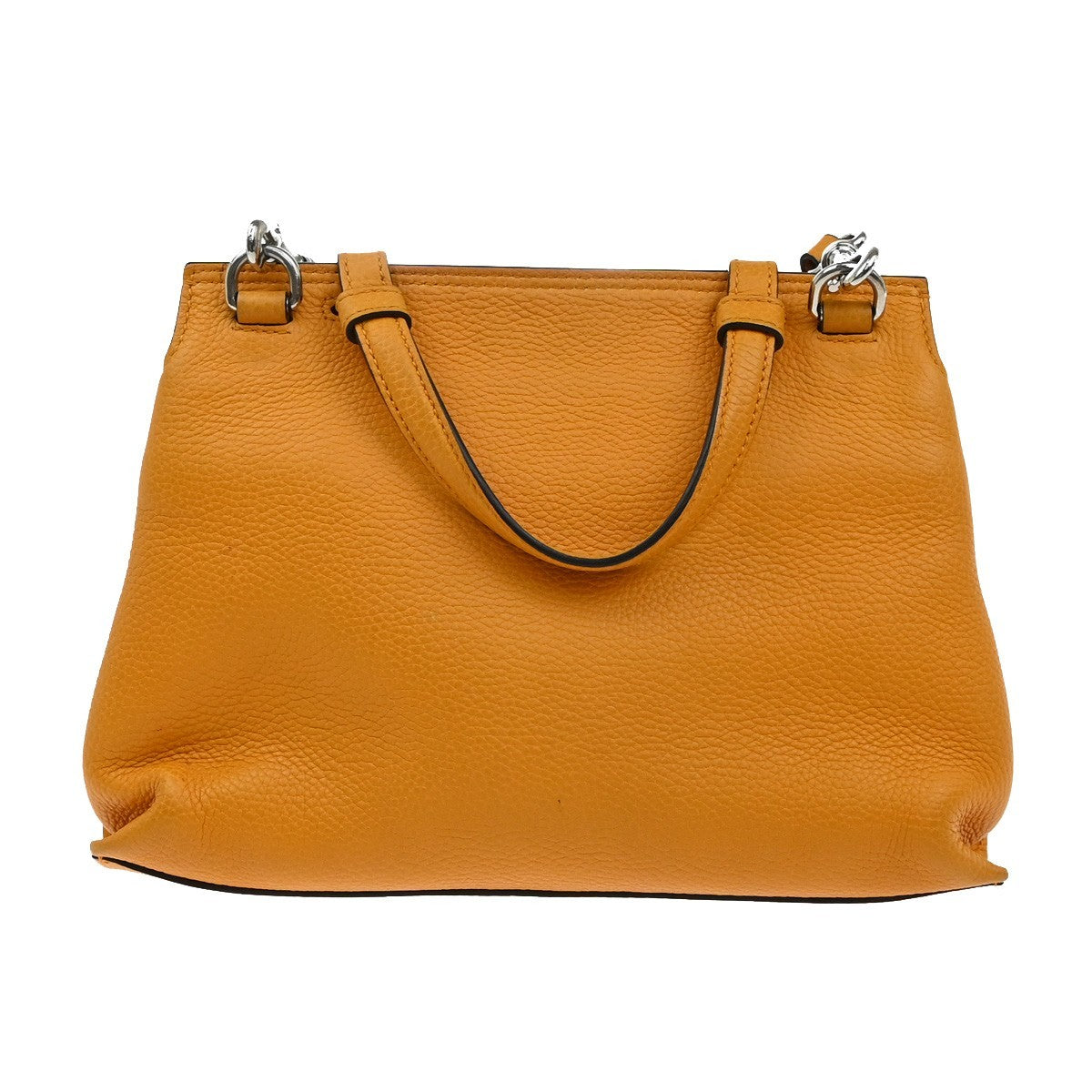 Gucci Bamboo Daily Top Handle Leather Orange Leather Handbag (Pre-Owned)
